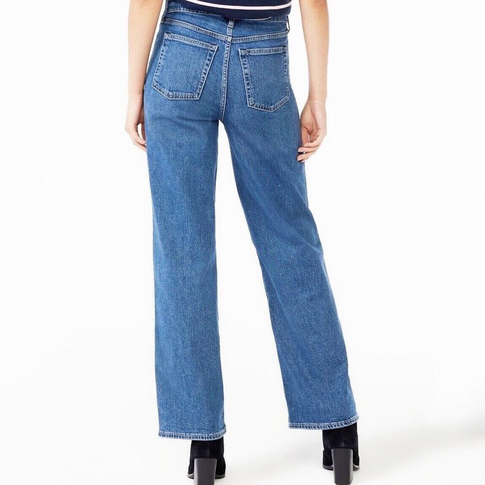 Free Assembly Women's Size 10 Dark Blue Crop Wide Leg Jeans - Picture 9 of 12